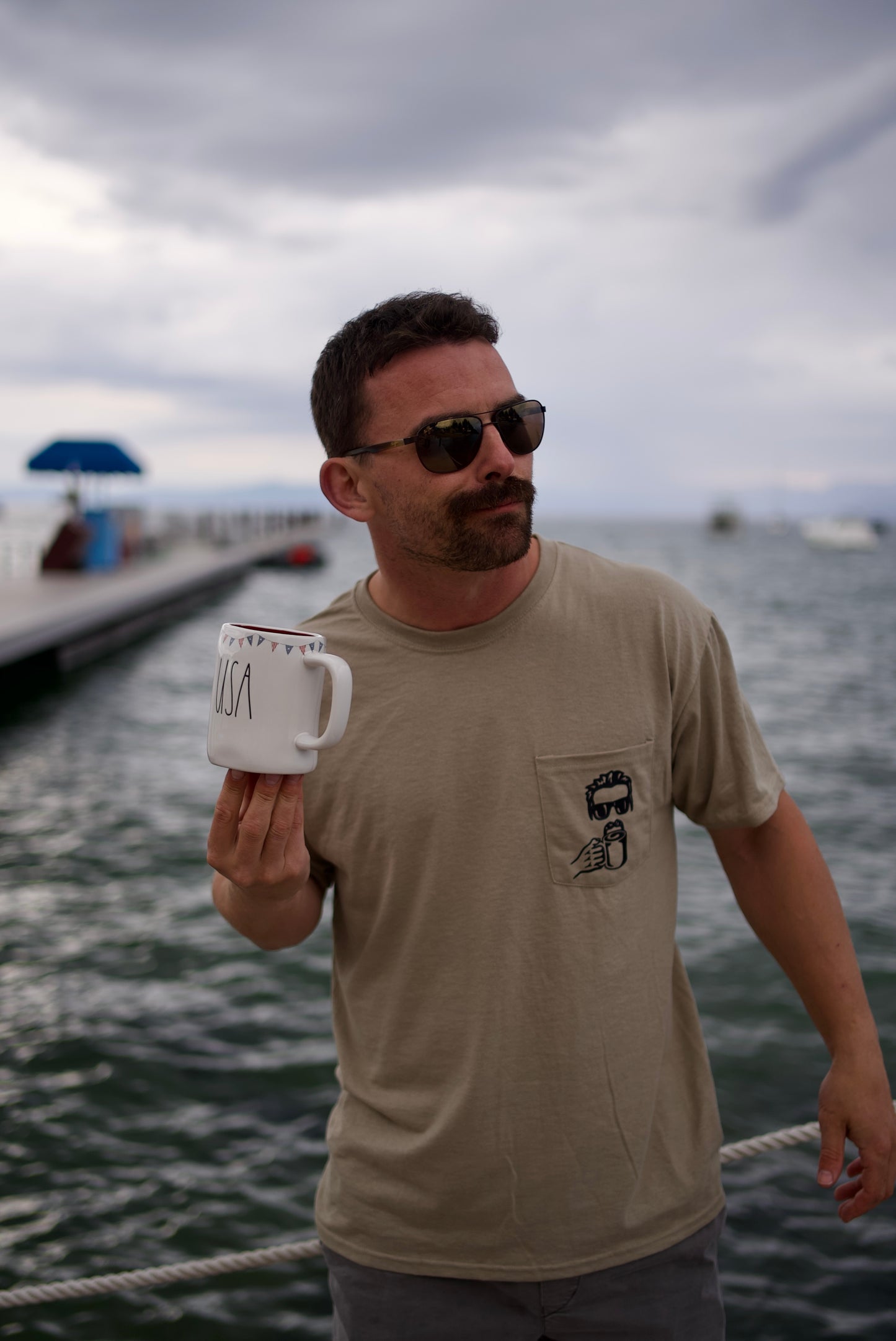 Dock Tok Tee- Khaki Green