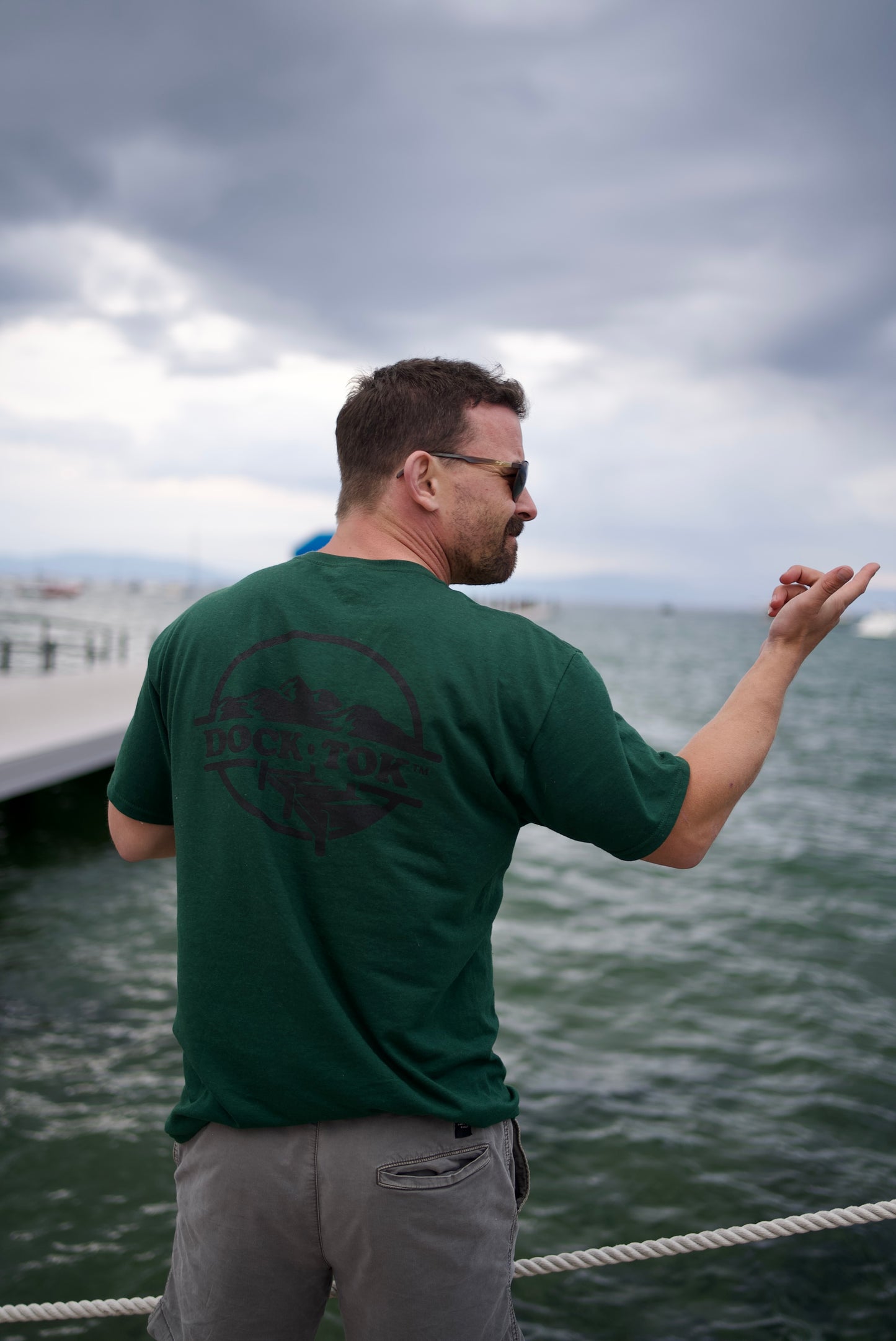 Dock Tok Tee- Forest Green